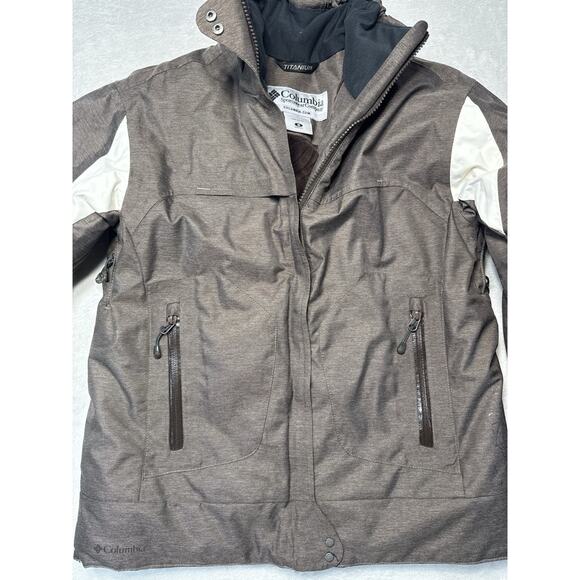Columbia Titanium Women’s Ski & Snowboard Jacket Brown Waterproof Insulated SZ M - Picture 13 of 13